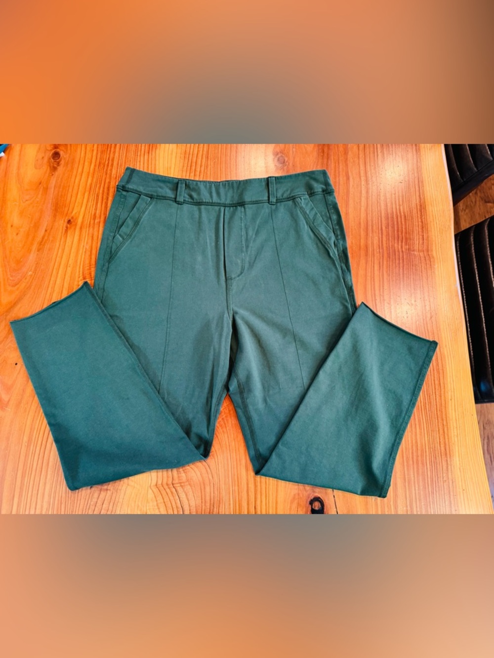 Frank & Eileen Womens Murphy ‘Billion Dollar Pant’ Deep Green Stretch NWOT XL